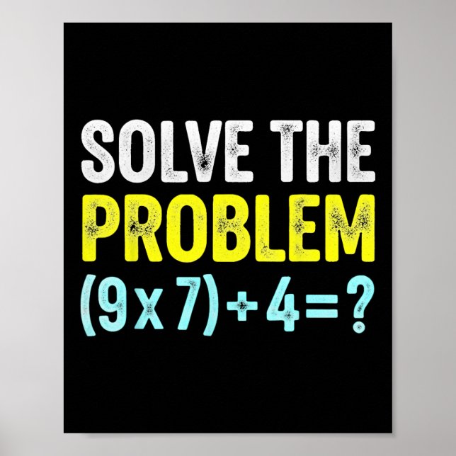 Funny 67 Meme Six Seven Math Teacher Brain-rot Jok Poster (Front)