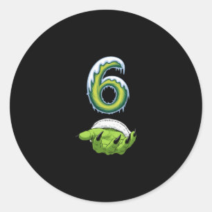 Funny 67 Meme Six Seven Scary Monster Hands Christ Classic Round Sticker