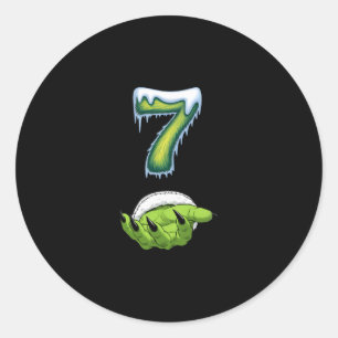 Funny 67 Meme Six Seven Scary Monster Hands Christ Classic Round Sticker