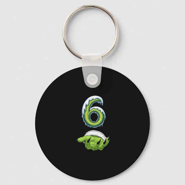 Funny 67 Meme Six Seven Scary Monster Hands Christ Key Ring (Front)