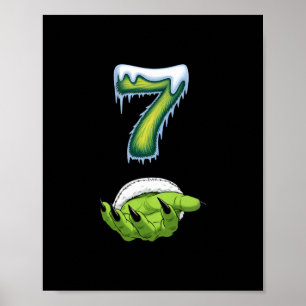 Funny 67 Meme Six Seven Scary Monster Hands Christ Poster