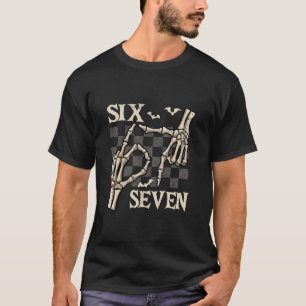 Funny 67 Meme Skeleton Hand 6 7 Halloween Shirts S