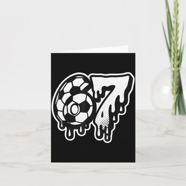 Funny 67 Meme Slang Soccer Ice Cream Drip Six Seve Card (Front)