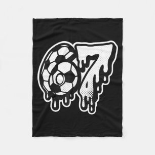 Funny 67 Meme Slang Soccer Ice Cream Drip Six Seve Fleece Blanket