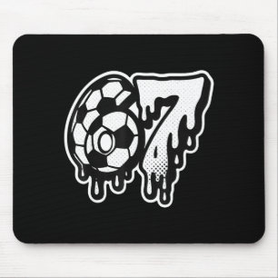 Funny 67 Meme Slang Soccer Ice Cream Drip Six Seve Mouse Mat