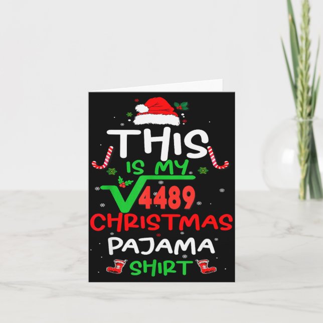 Funny 67 Meme Square Root 4489 Slang Math Teacher  Card (Front)