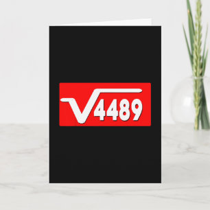 Funny 67 Meme Square Root 4489 Slang Math Teacher Card