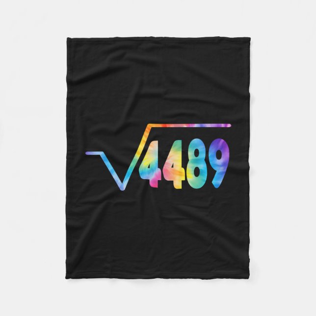 Funny 67 Meme Square Root 4489 Slang Math Teacher  Fleece Blanket (Front)