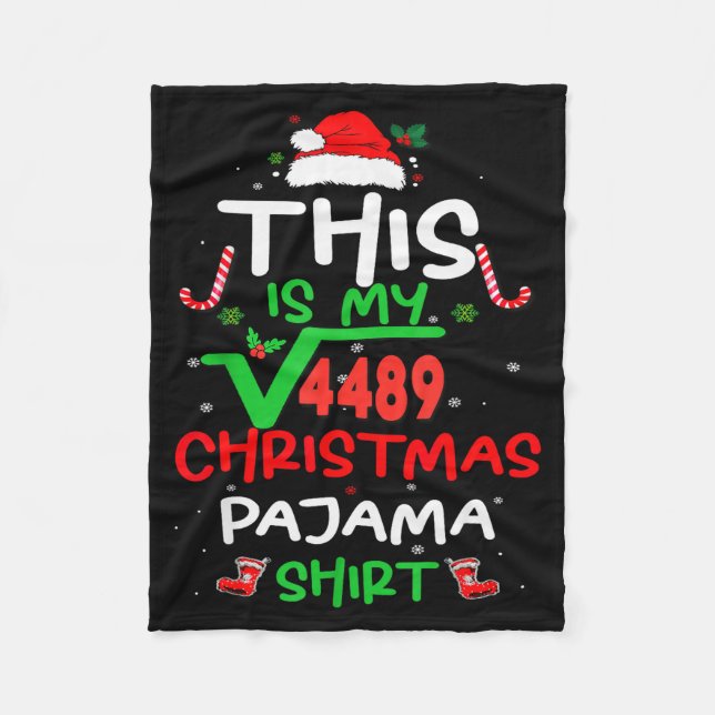 Funny 67 Meme Square Root 4489 Slang Math Teacher  Fleece Blanket (Front)