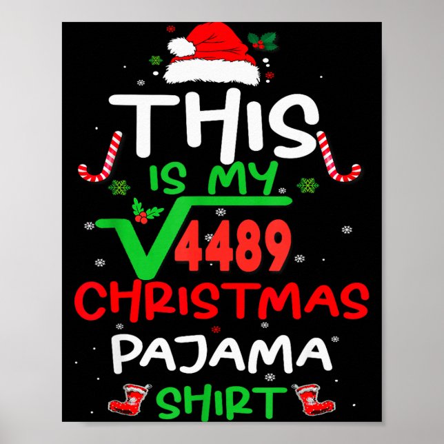 Funny 67 Meme Square Root 4489 Slang Math Teacher  Poster (Front)