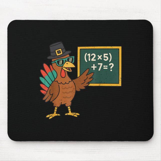 Funny 67 Meme Turkey Math Teacher Thanksgiving Mat Mouse Mat (Front)