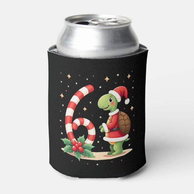 Funny 67 Meme Turtle Christmas PJm Men Women Famil Can Cooler (Can Front)
