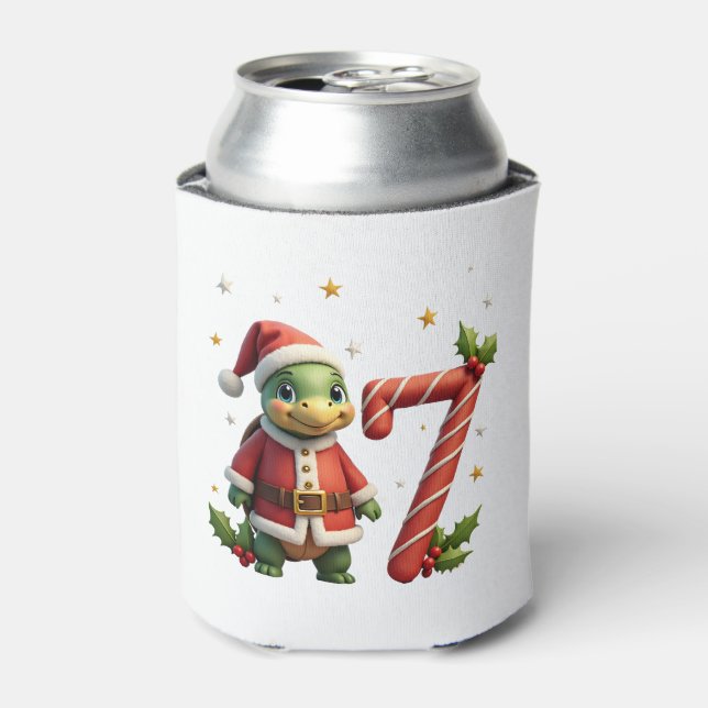 Funny 67 Meme Turtle Christmas PJm Men Women Famil Can Cooler (Can Front)