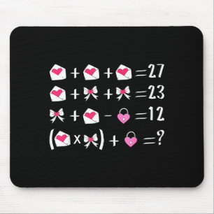 Funny 67 Meme Valentine Math Teacher Bow Six Seven Mouse Mat