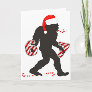 Funny 67 Meme With Bigfoot And Candy Canes Christm Card