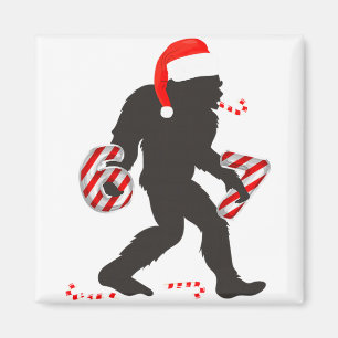 Funny 67 Meme With Bigfoot And Candy Canes Christm Magnet