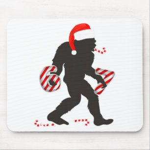 Funny 67 Meme With Bigfoot And Candy Canes Christm Mouse Mat