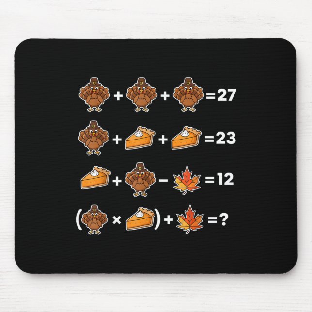 Funny 67 Memethanksgiving Math Teacher Puzzle Turk Mouse Mat (Front)