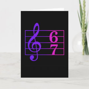 Funny 67 Music Meme Slang Music Teacher Humor Retr Card