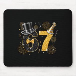 Funny 67 New Year Six Seven Meme Happy New Year 20 Mouse Mat