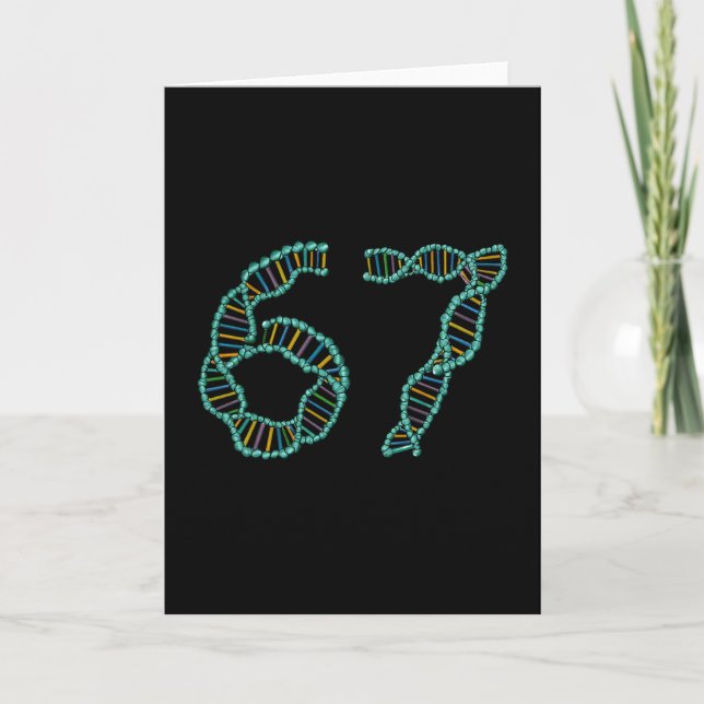 Funny 67 Number Meme Dna Replication Molecular Sci Card (Front)