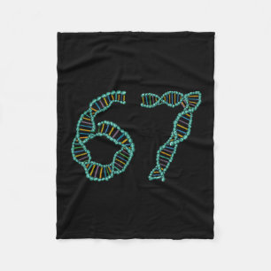Funny 67 Number Meme Dna Replication Molecular Sci Fleece Blanket