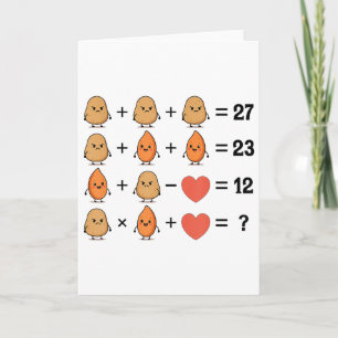 Funny 67 Order Of Operations Sweet Potato Grouchy Card