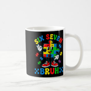 Funny 67 Puzzle Autism Awareness 6 7 Men Boys Six Coffee Mug