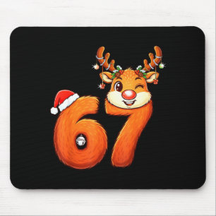 Funny 67 Reindeer Christmas Six Seven Meme 6 7 Tee Mouse Mat