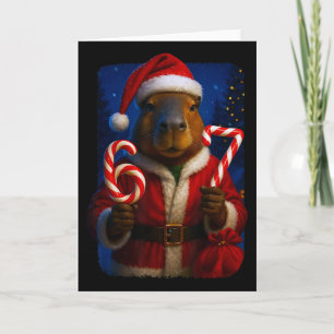 Funny 67 Santa Capyra Six Seven Ironic Christmas M Card