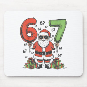 Funny 67 Santa Six Seven Christmas 67 Meme Bruh Bo Mouse Mat