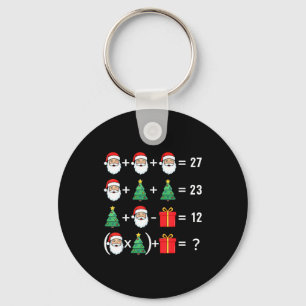 Funny 67 Santa Tree Math Teacher Christmas Xmas Hu Key Ring