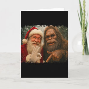 Funny 67 Santa With Bigfoot Six Seven 6 7 Meme Chr Card