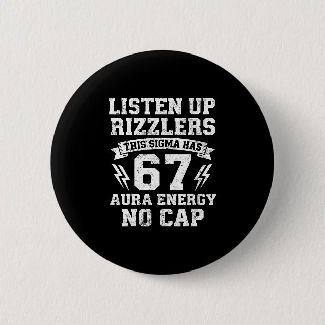 Funny 67 Shirt Meme Six Seven  6 Cm Round Badge (Front)