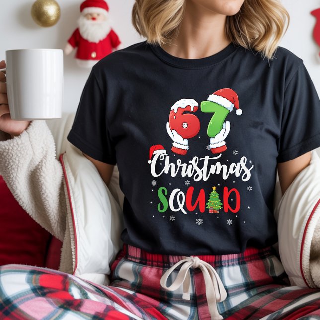 Funny 67 Six Seven Brianrot Christmas Squad T-Shirt (Creator Uploaded)
