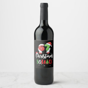 Funny 67 Six Seven Brianrot Christmas Squad Wine Label