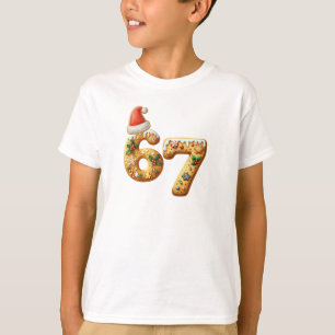 Funny 67 Six Seven Brianrot Cookie Christmas Squad T-Shirt