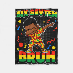 Funny 67 six seven bruh black history african fleece blanket