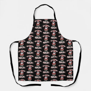 Funny 67 Six Seven Christmas Bruh Santa Apron