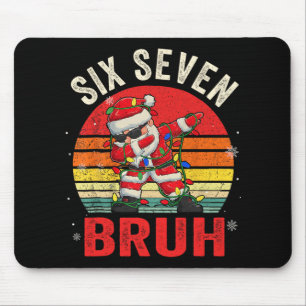 Funny 67 Six Seven Christmas Bruh Santa Kids Boys Mouse Mat