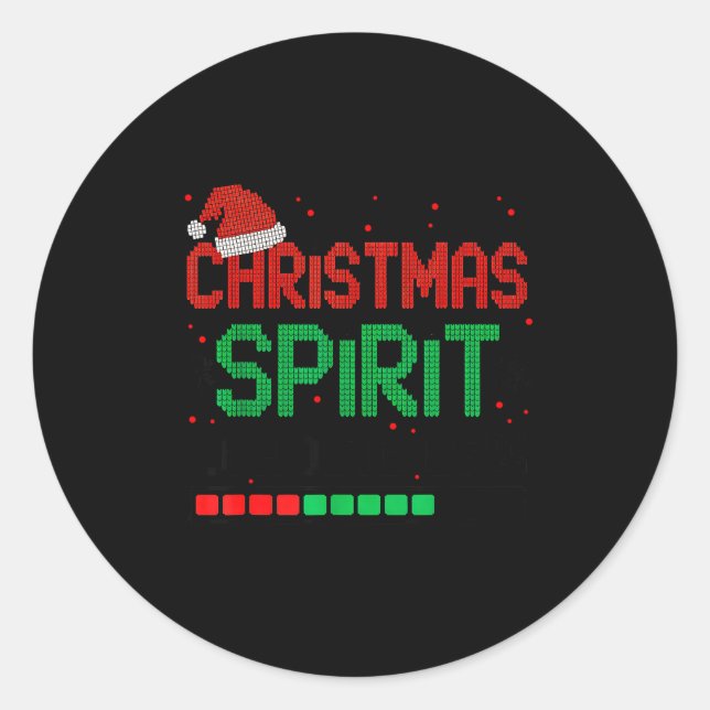Funny 67 Six Seven Christmas Srit Loading 67% Xmas Classic Round Sticker (Front)