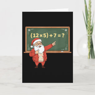 Funny 67 Six Seven Math Teacher Christmas Meme Equ Card