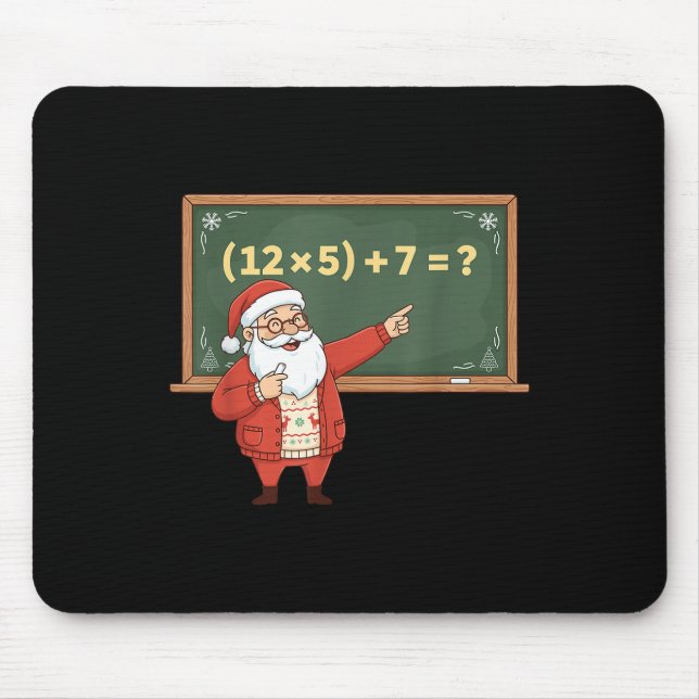 Funny 67 Six Seven Math Teacher Christmas Meme Equ Mouse Mat (Front)