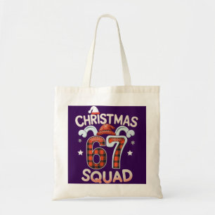 Funny 67 Six Seven Meme Brainrot Christmas Squad Tote Bag