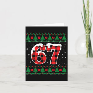 Funny 67 Six Seven Meme Brainrot Cringe Christmas  Card