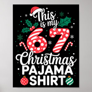 Funny 67 Six Seven Meme Brainrot Cringe Christmas  Poster