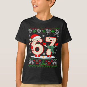 Funny 67 Six Seven Meme Brainrot Cringe Christmas  T-Shirt