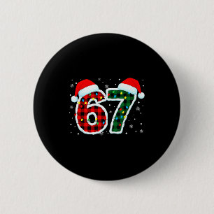 Funny 67 Six Seven Meme Christmas Pajamas Holiday 6 Cm Round Badge