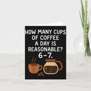 Funny 67 Six Seven Meme Coffee Lover Teacher  Card