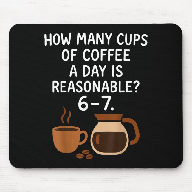 Funny 67 Six Seven Meme Coffee Lover Teacher  Mouse Mat (Front)